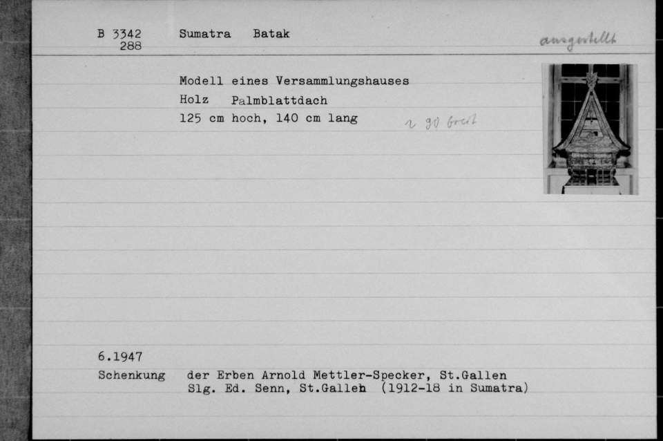Modell eines Versammlungshauses, Hausmodell