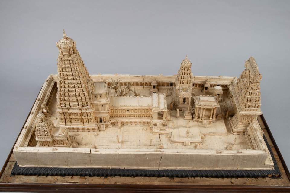 Modell des Brhadîsvara-Tempels in Tañjâvûr (Tanjore), hinduistischer Shiva-Tempel