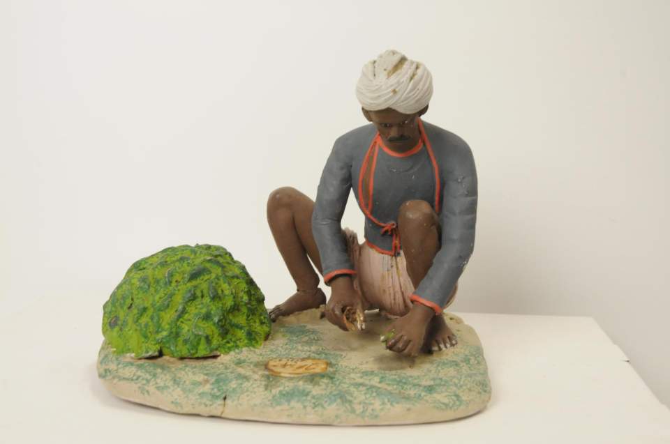 Tonfigur, bemalt