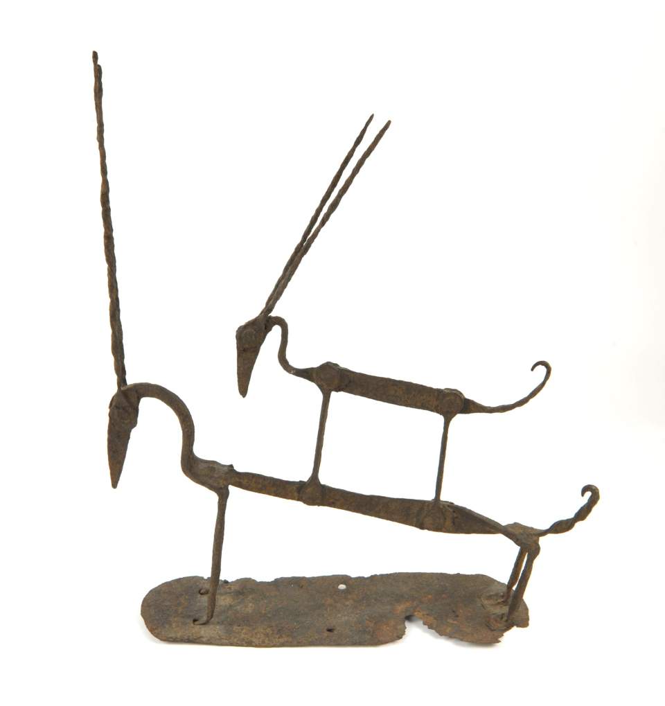 Weibliche Pferdeantilope mit Jungem
