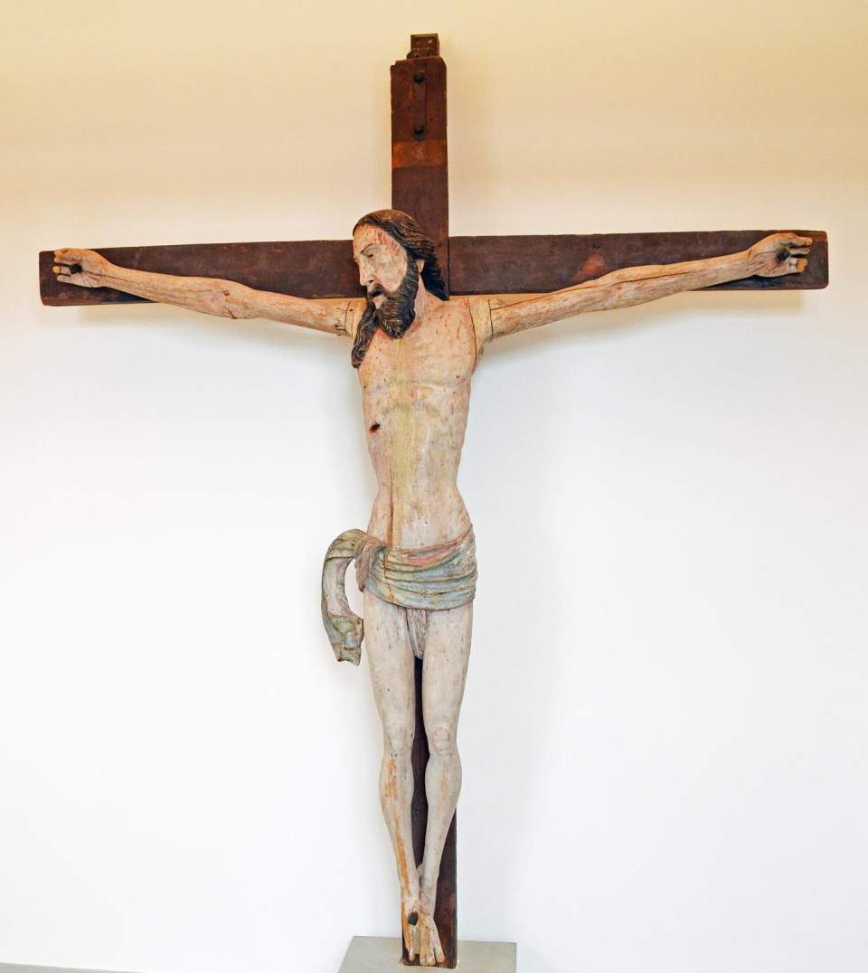 Kruzifix, aus der Kirche in Thal, um 1500