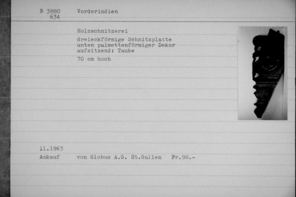 Holzschnitzerei Taube
