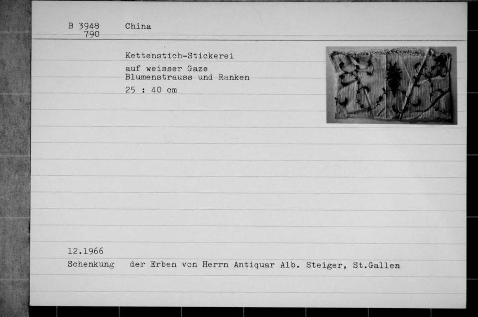 Kettenstich-Stickerei