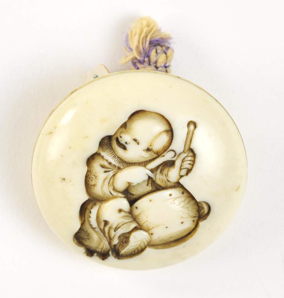 Netsuke-zweiteiliges Manjû