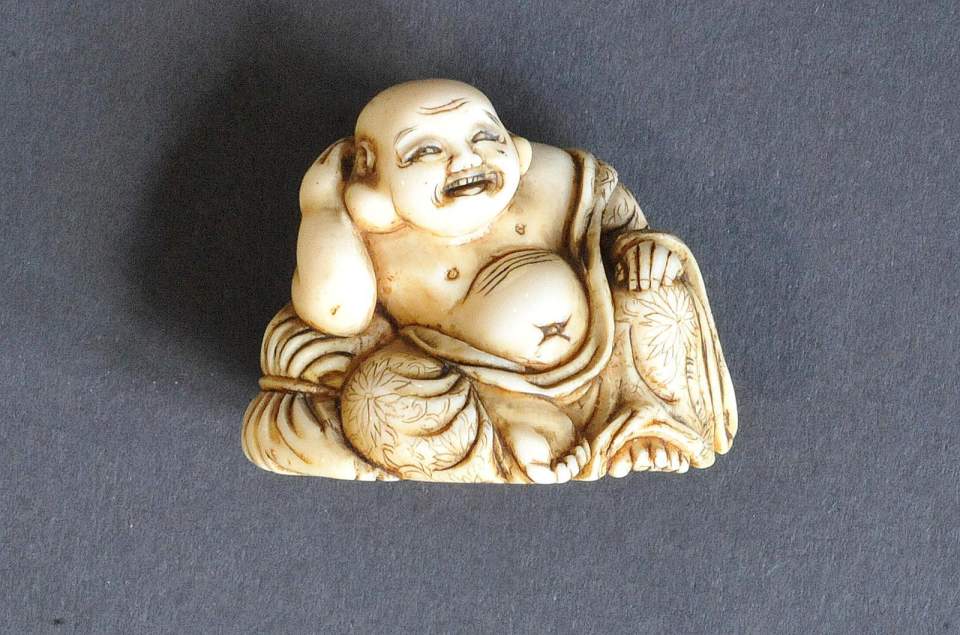 Netsuke-Katabori Hotei