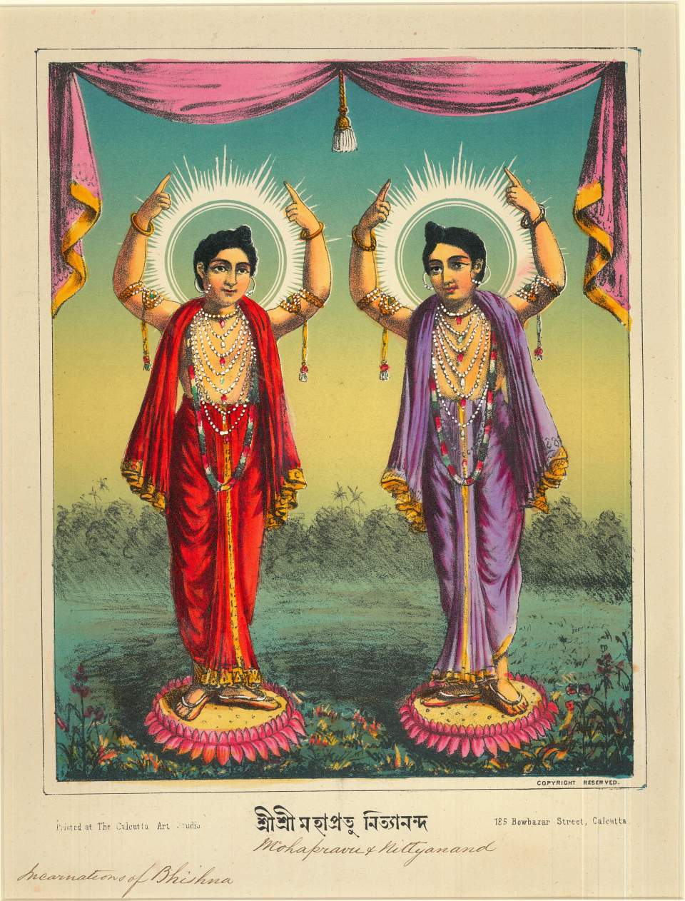 35 Grafiken mit Darstellungen der Hindumythologie