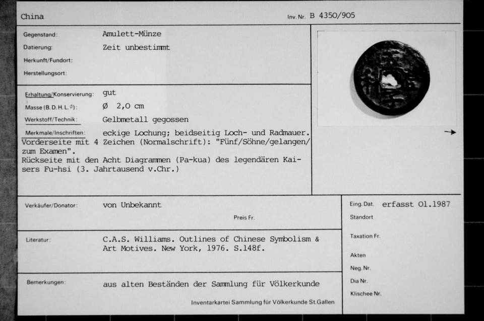 Münze-Amulett