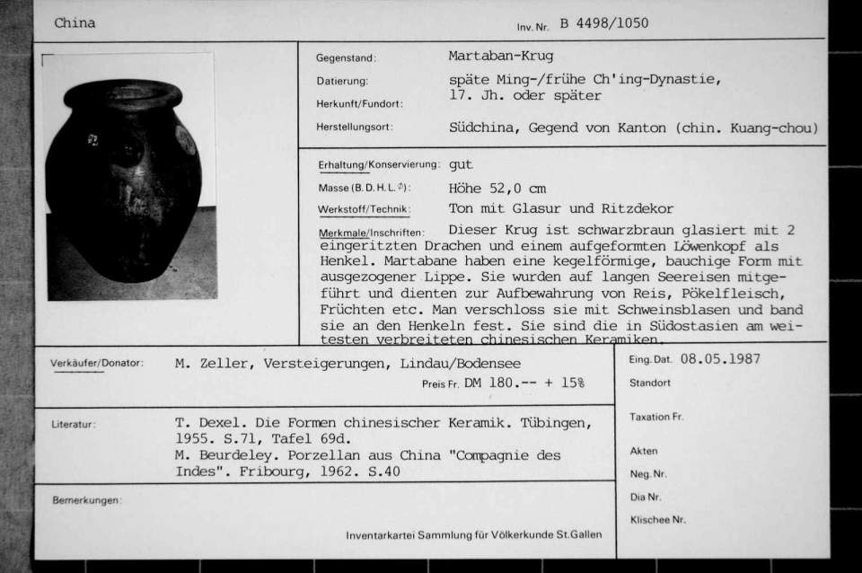 Gefäss - Martaban-Krug