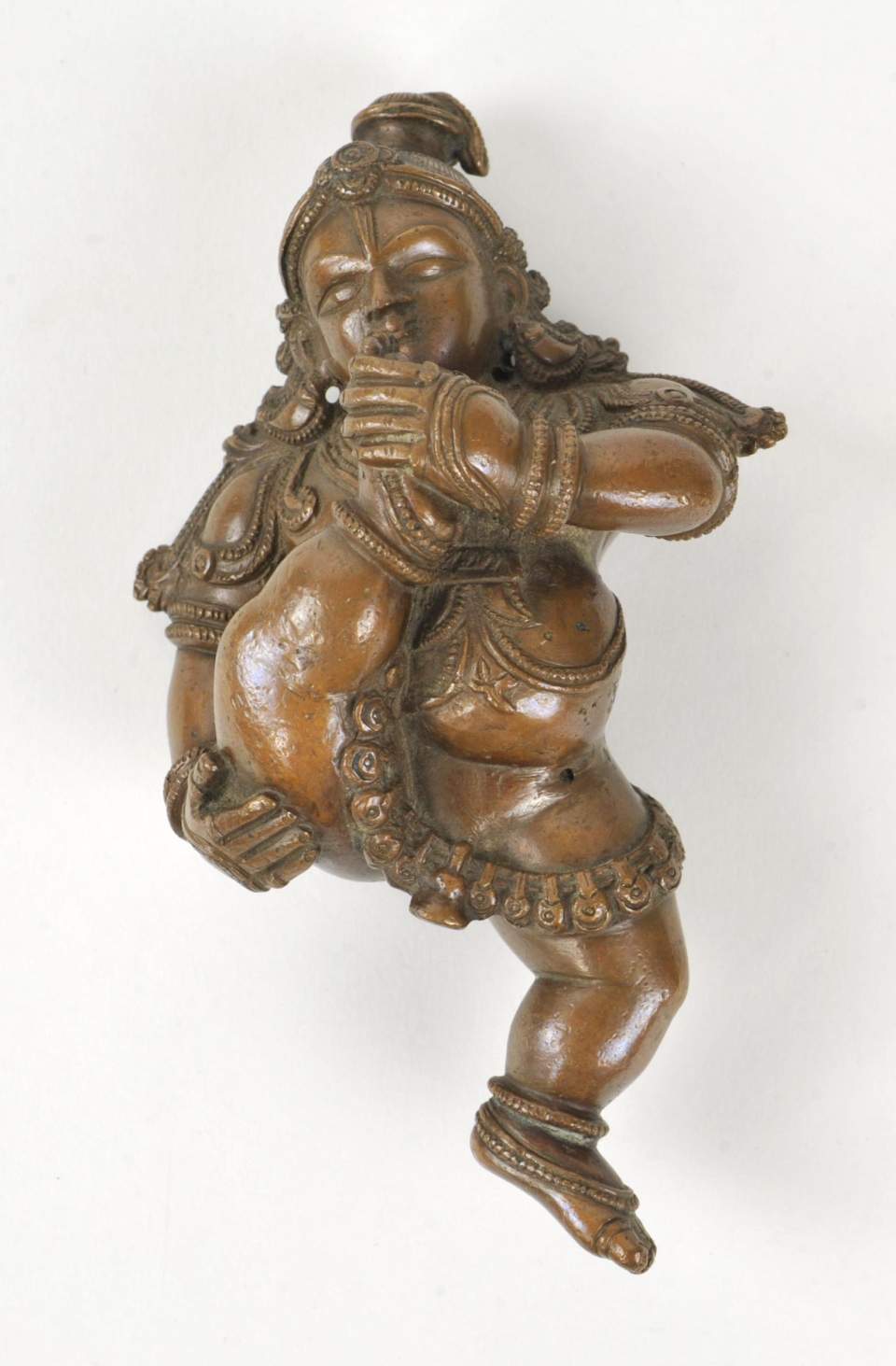 Bala Krsna, auf einem Blatt treibend