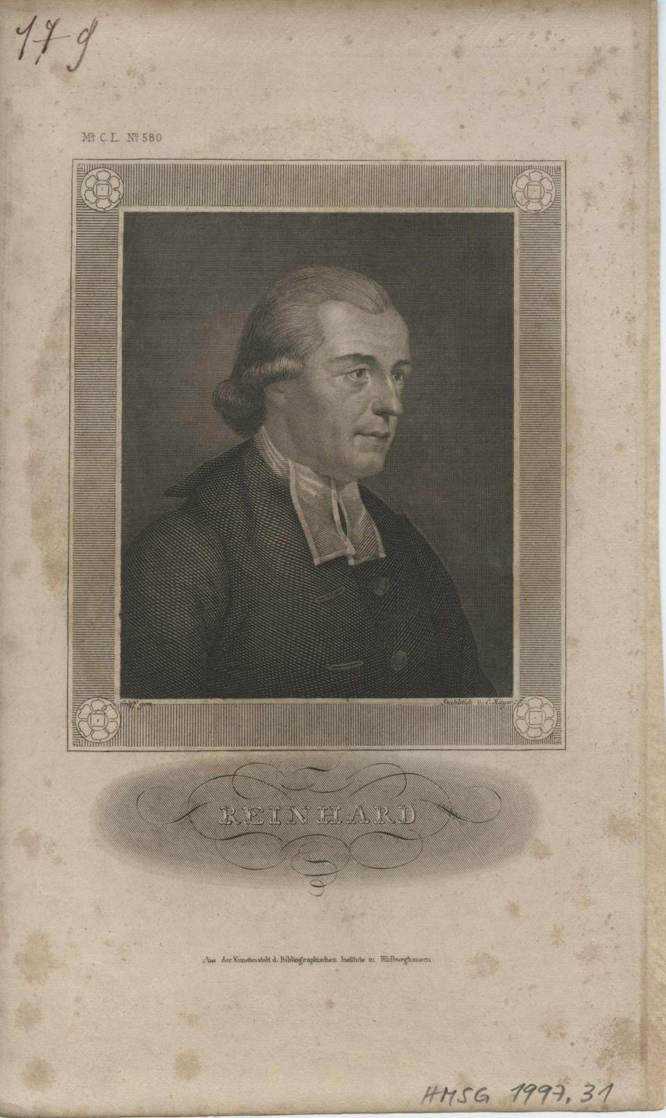 Porträt, Franz Volkmar Reinhard