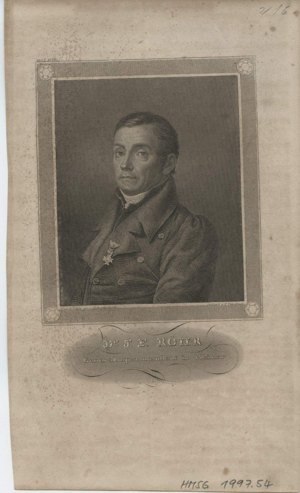 Portrait, Johann Friedrich Röhr