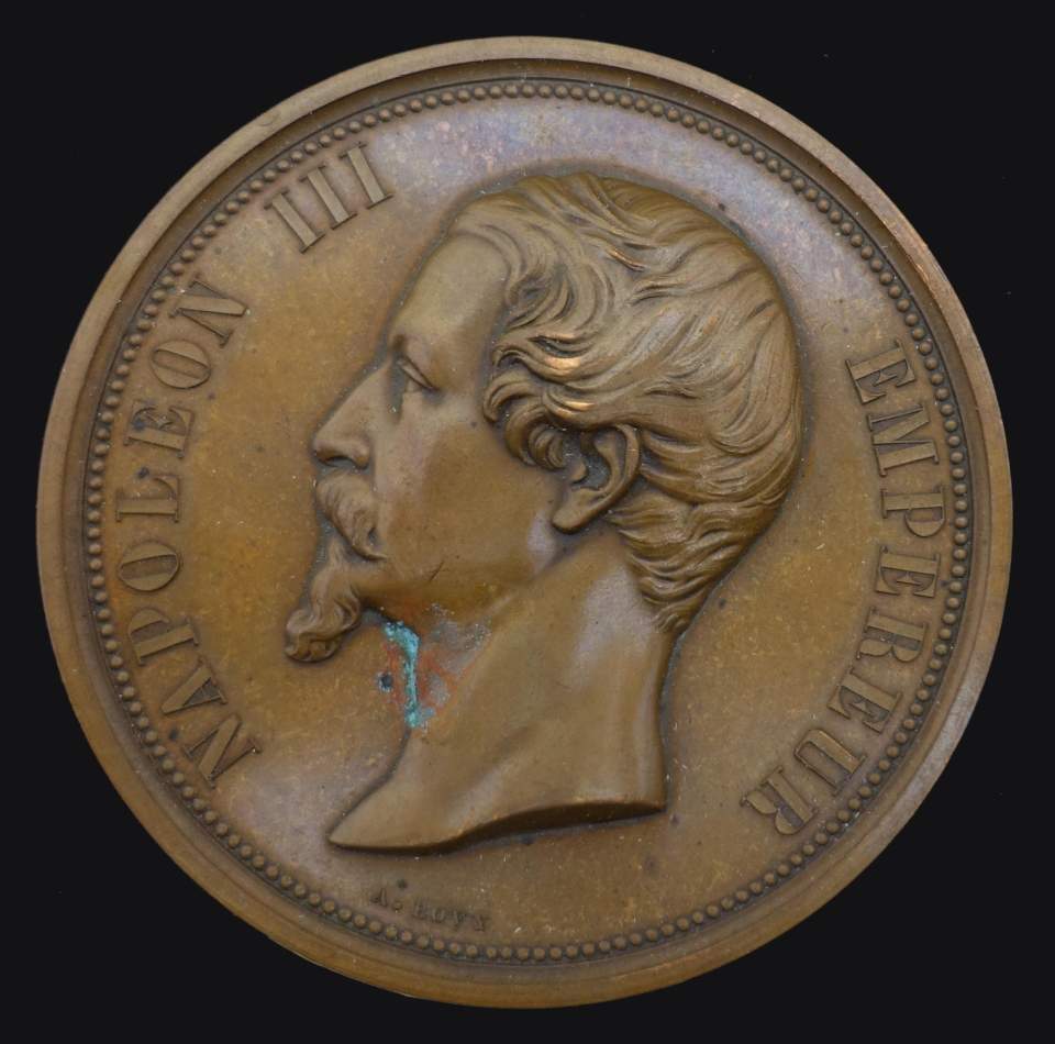 Medaille zur Eröffnung der spanisch-französischen Bahn, Napoleon III