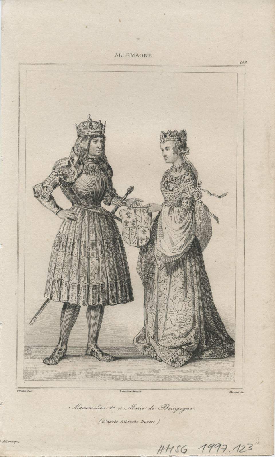 Porträt Maximilien 1er et Marie de Bourgogne
