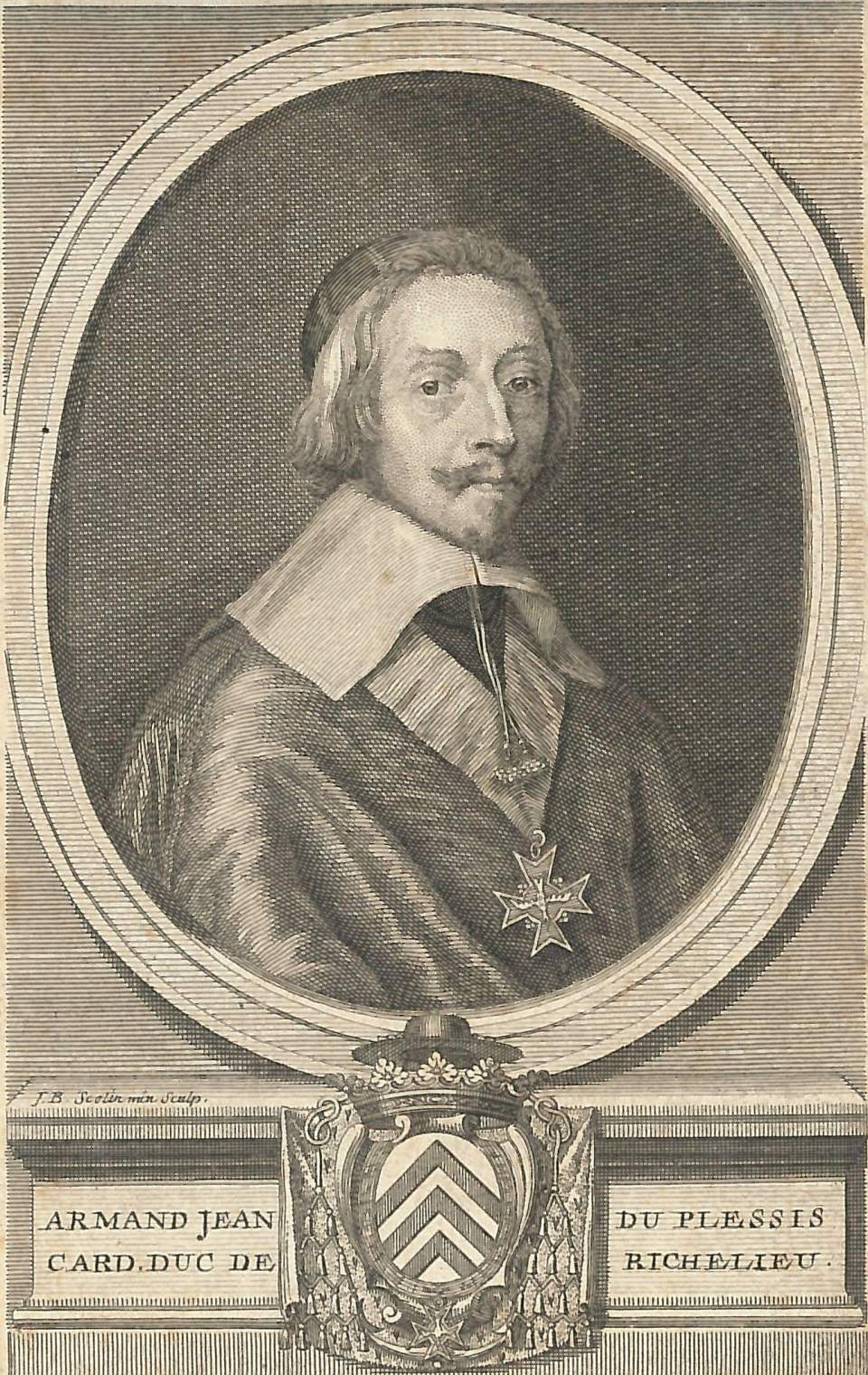 Porträt  Armand Jean du Plessis, Card. Duc de Richelieu