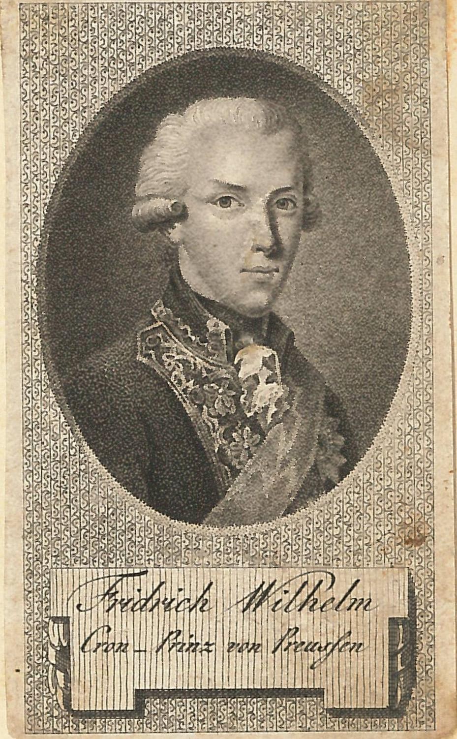 Porträt  Fridrich Wilhelm, Cron-Prinz von Preussen
