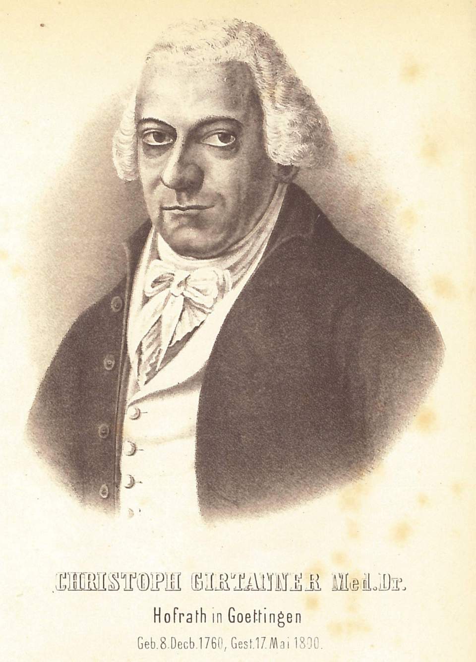 Porträt  Christoph Girtanner Med. Dr.