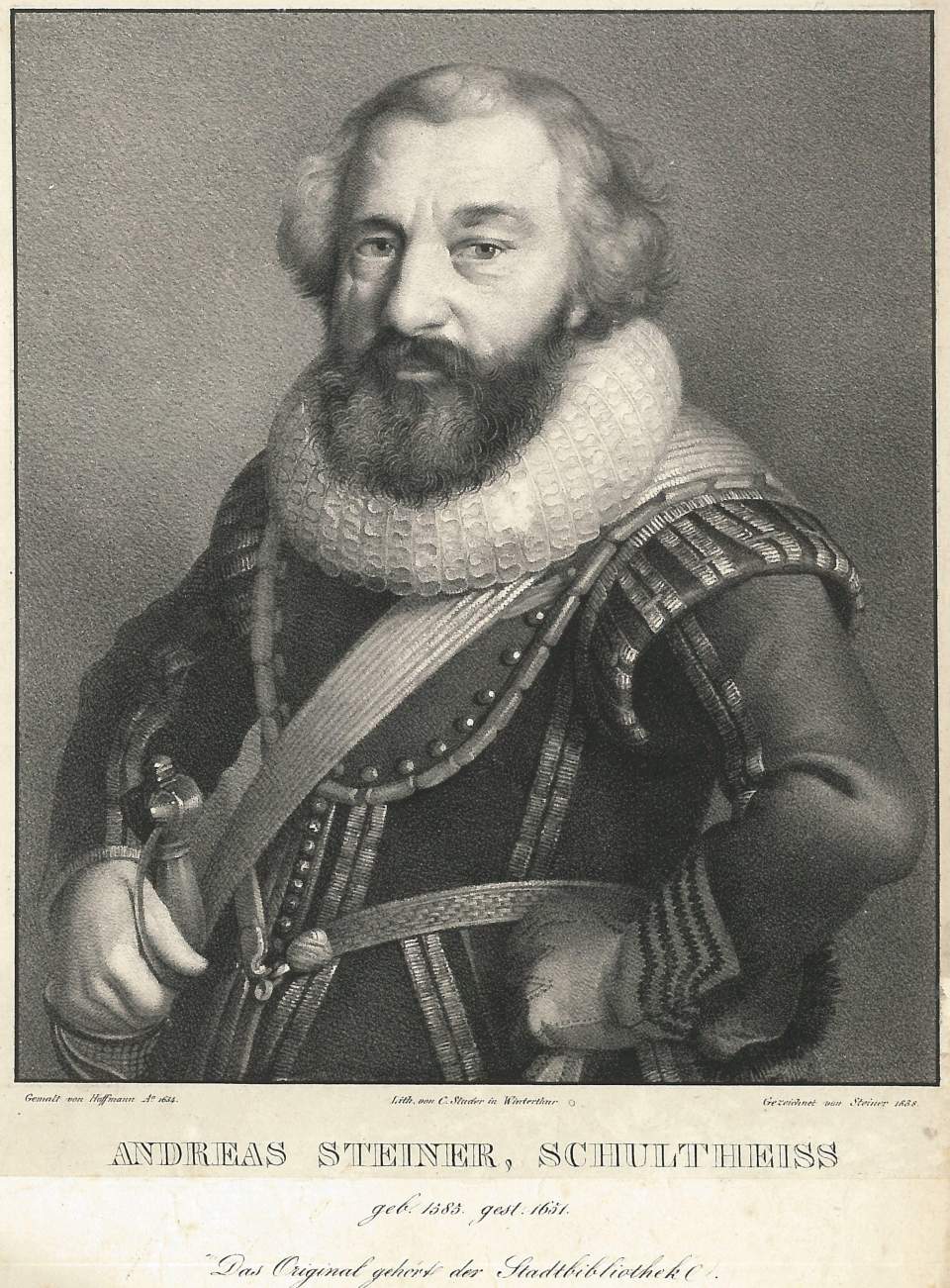 Porträt  Andreas Steiner, Schultheiss von Winterthur