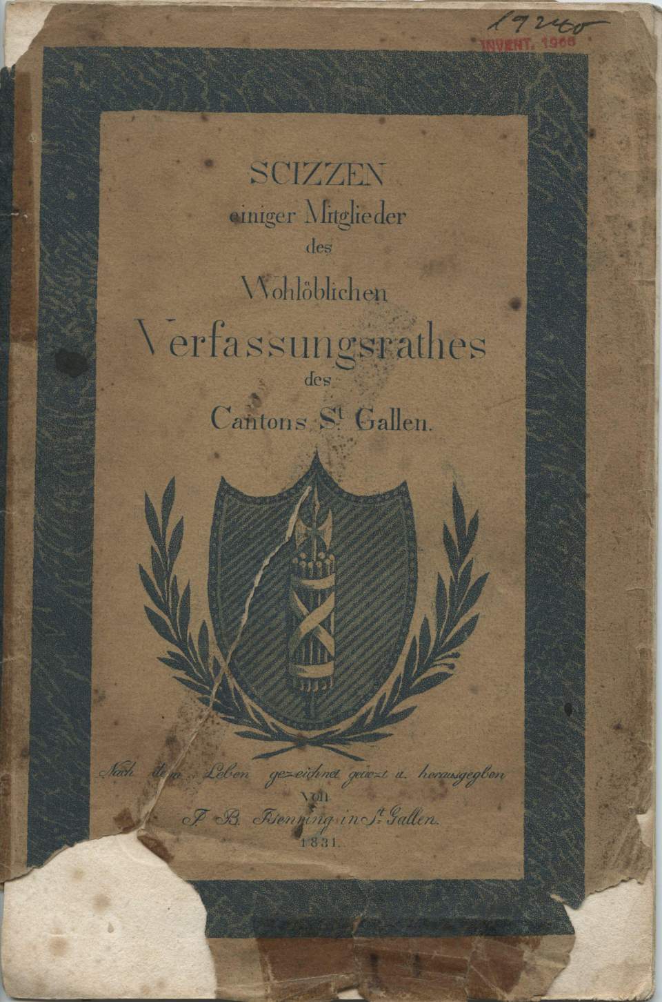 Porträts der Verfassungsräte des Kantons St. Gallen