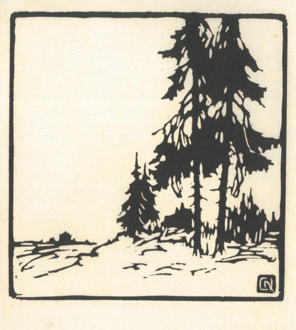 Holzschnitt "Tannen"