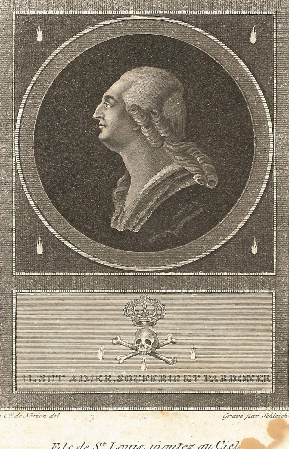Porträt  Fils de St. Louis, montez au ciel (Ludwig XVI.)