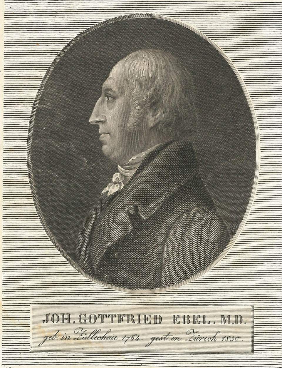 Porträt  Joh. Gottfried Ebel. M. D.