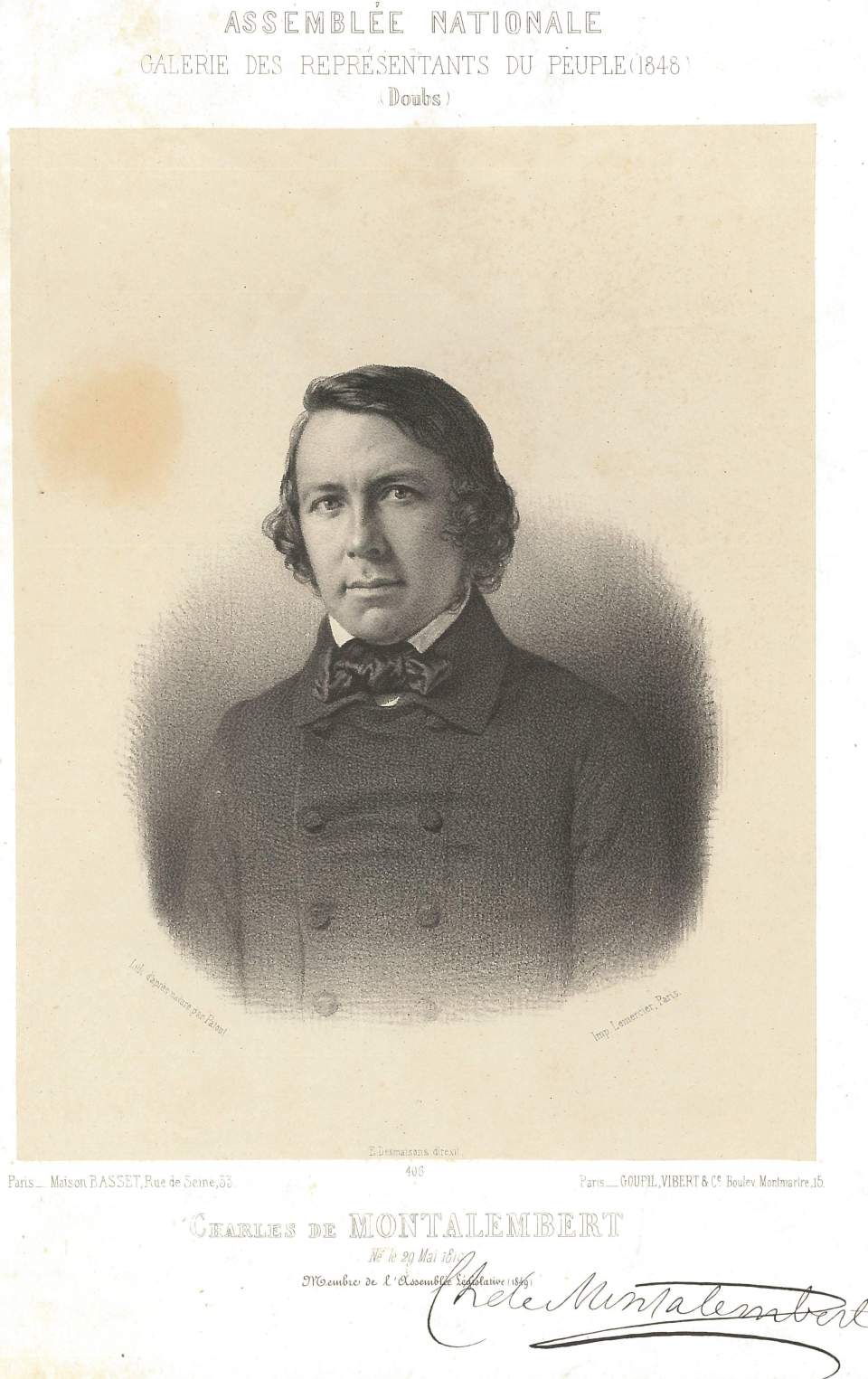 Porträt  Charles de Montalembert