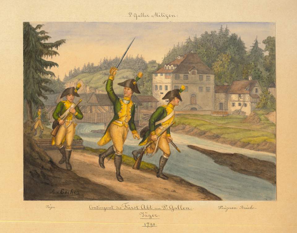 Jäger des Fürst Abt (Kräzern Brücke) 1790