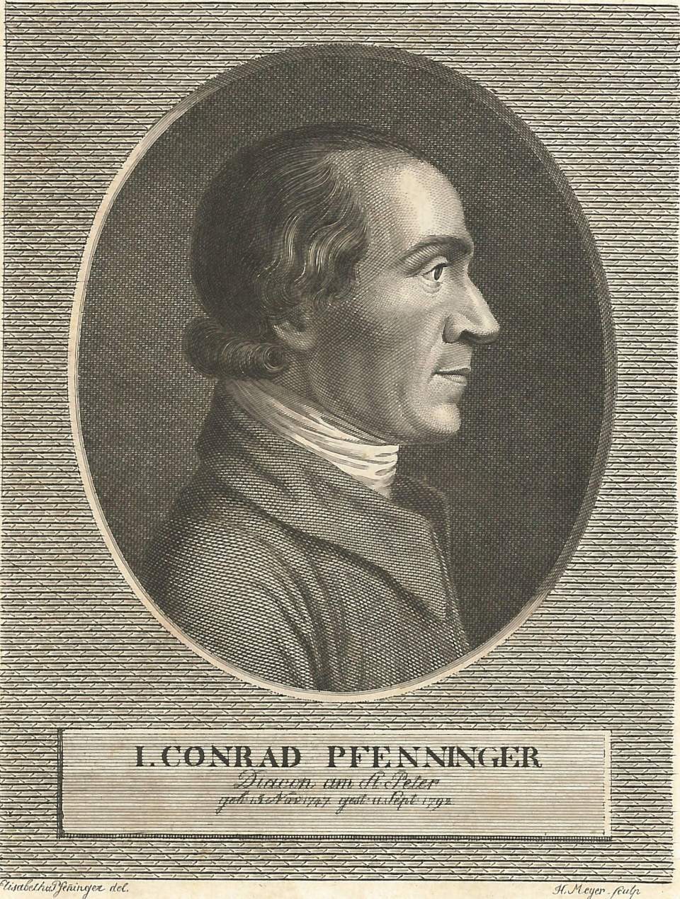 Porträt  I. Conrad Pfenninger