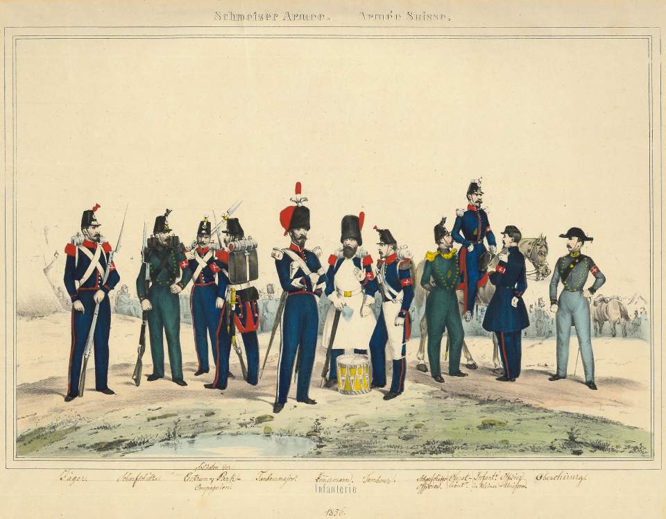 Schweizer Armee: Infanterie, 1856