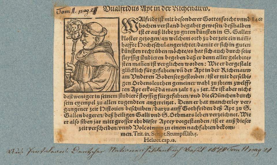 Porträt Walfrid Abt in der Reichenau
