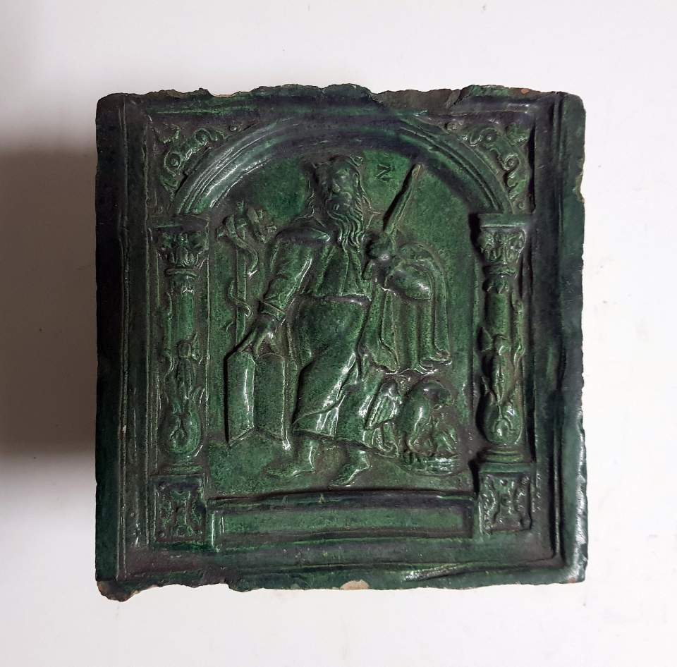 Ofenkachel grün, Füllkacheln, Moses