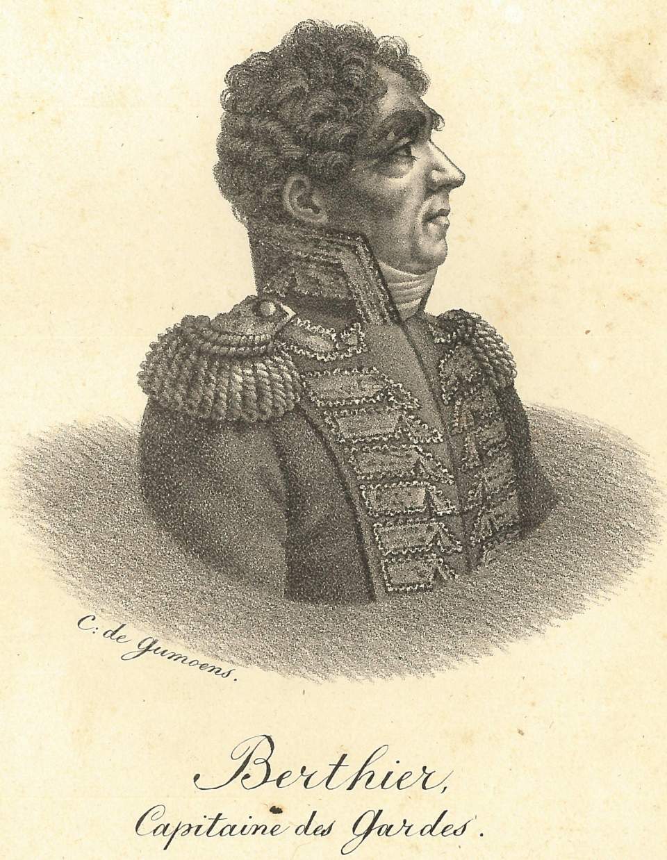 Porträt  Berthier, Capitaine des Gardes