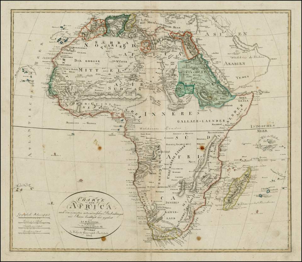 Landkarte von Afrika 1812