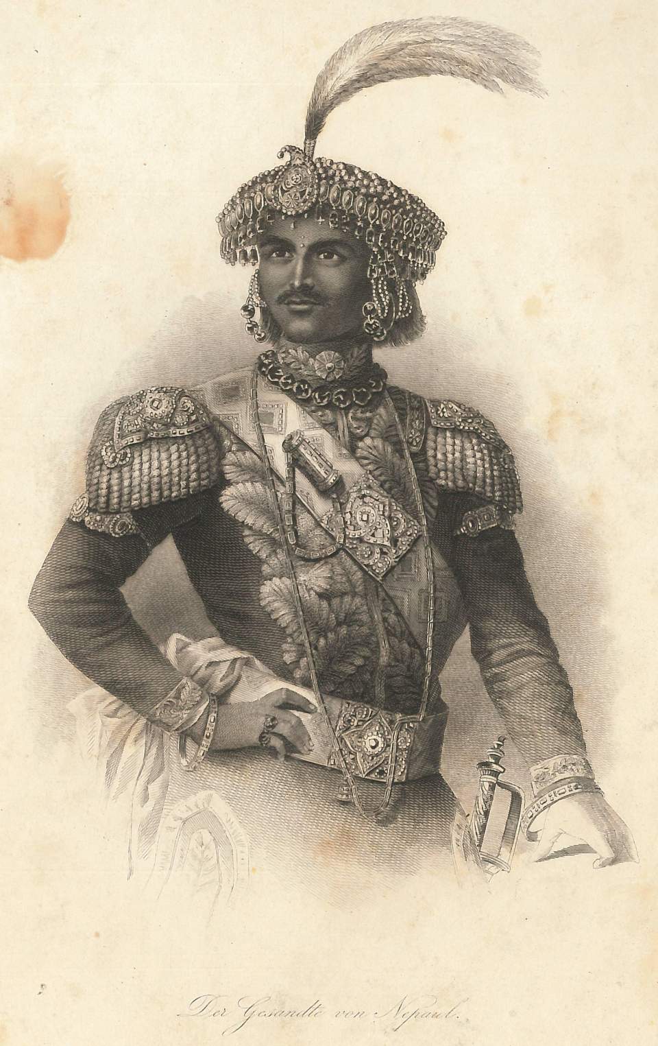 Porträt  Der Gesandte von Nepaul (Nepal)
