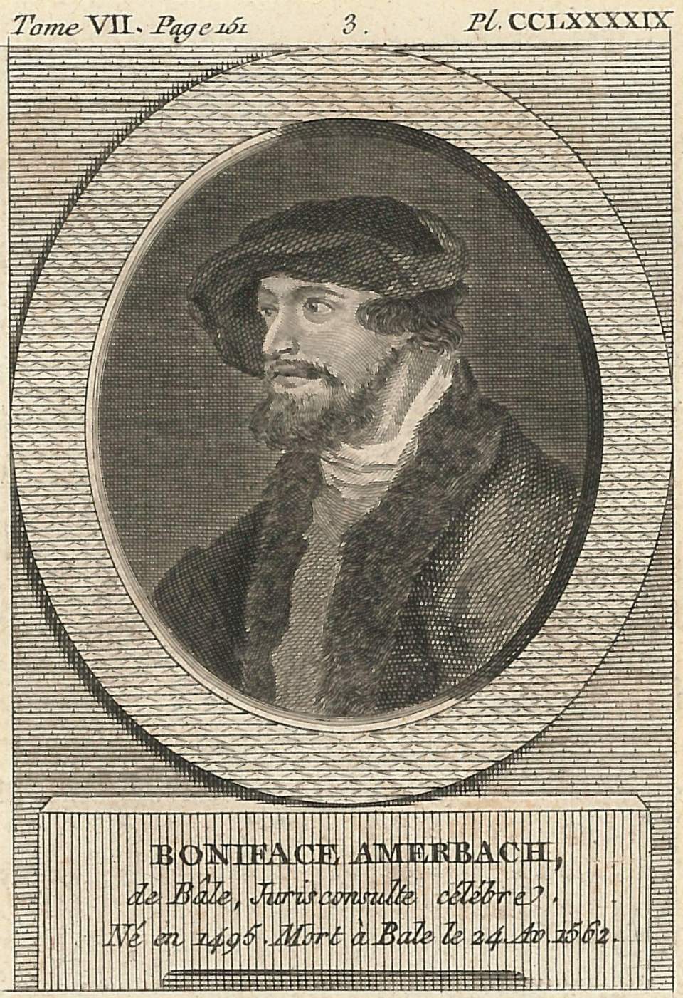 Porträt  Boniface Amerbach