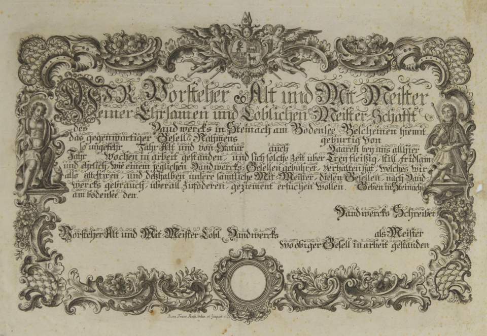 Gesellenbrief, Steinach