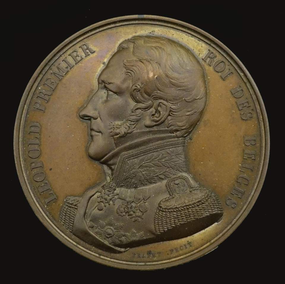 Medaille Grundsteinlegung der Belgischen Eisenbahn-Bauten