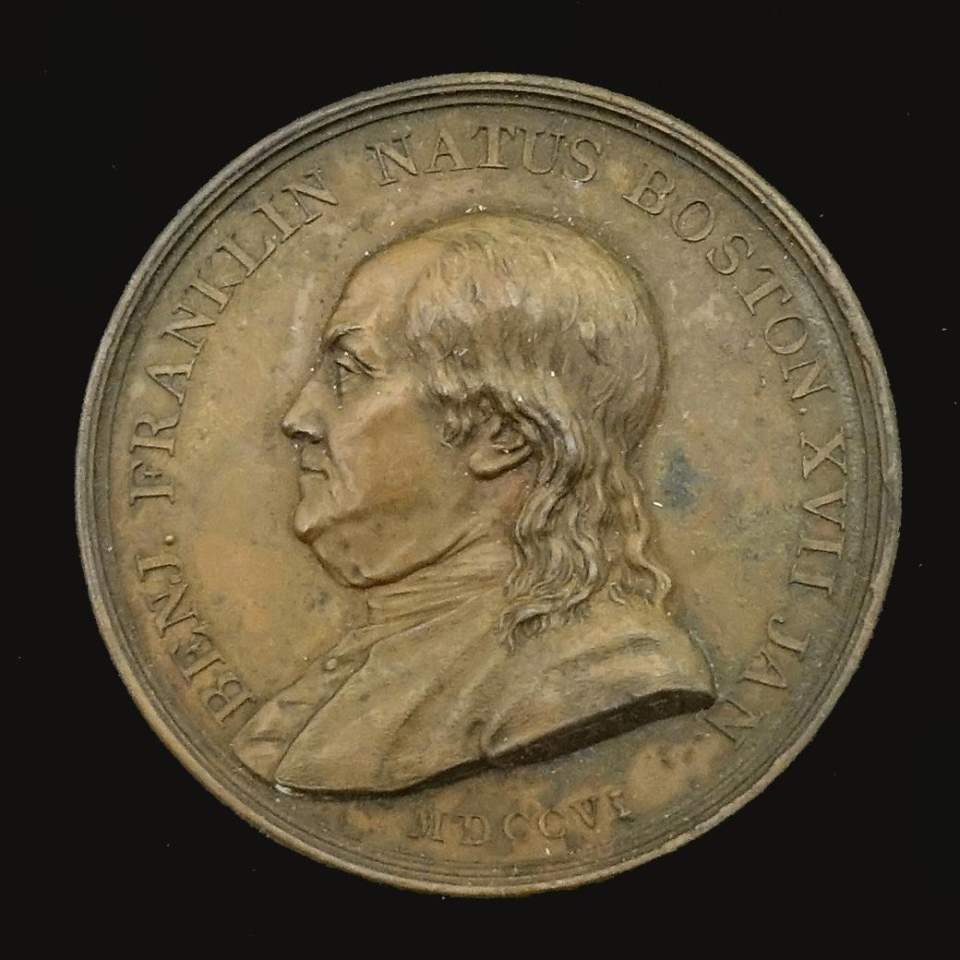 Medaille Benjamin Franklin (1706 - 1790), Amerikanischer Staatsmann