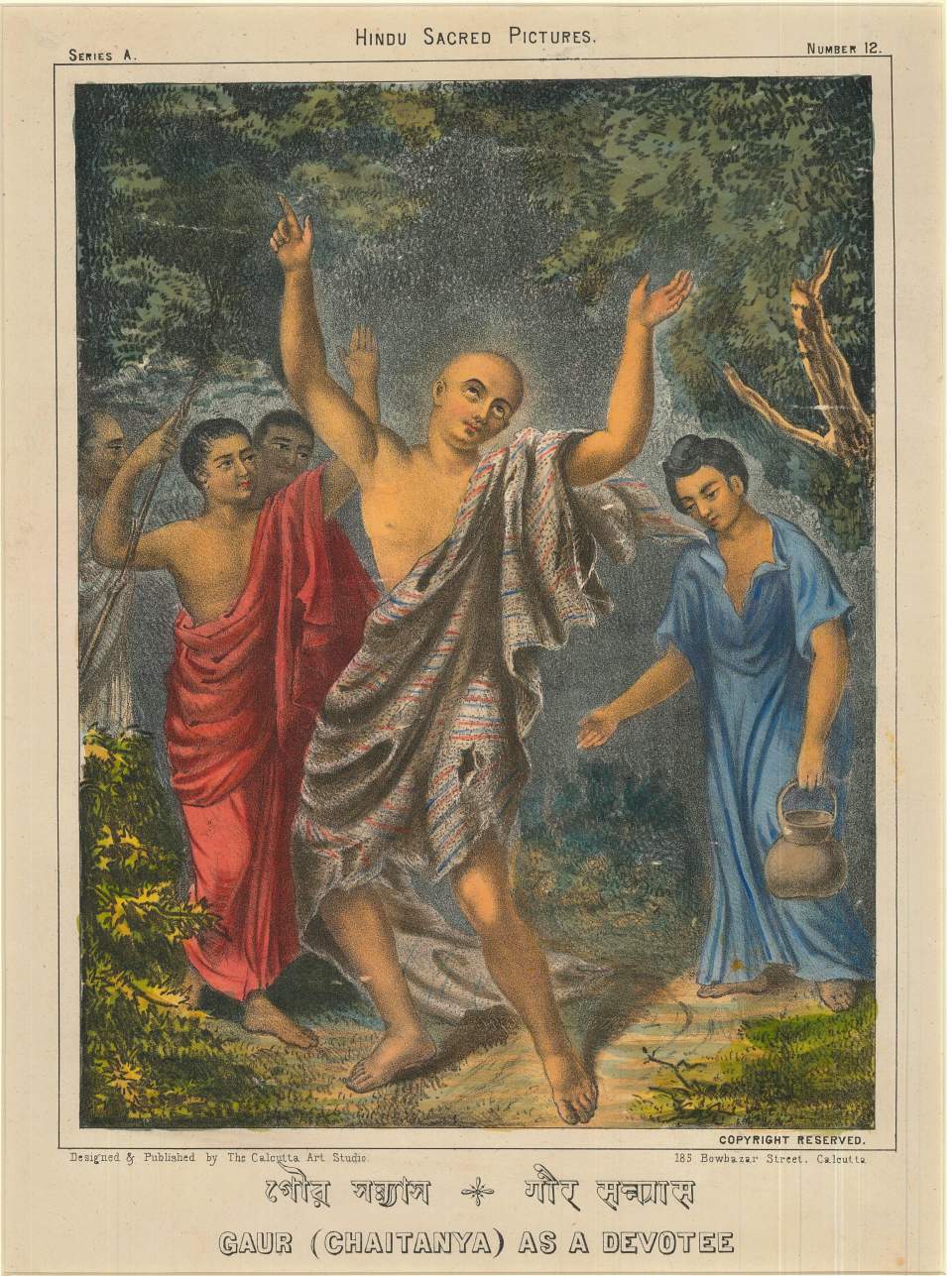 35 Grafiken mit Darstellungen der Hindumythologie
