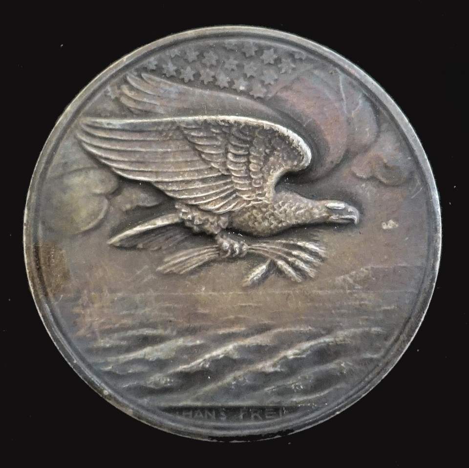 Dank-Medaille der Schweizer Familien an Präsident Wilson, USA