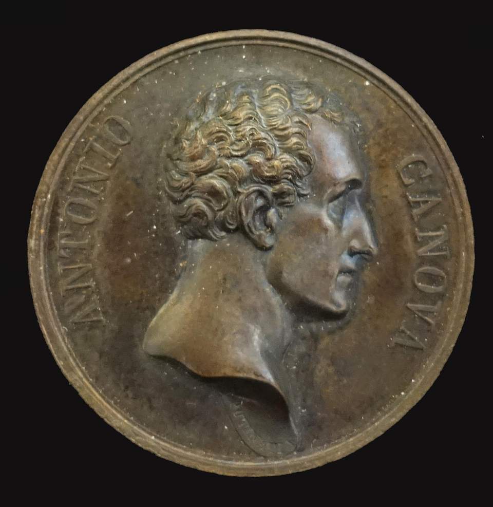 Medaille des Italienischen Bildhauers Antonio Canova (1828 - 1897)