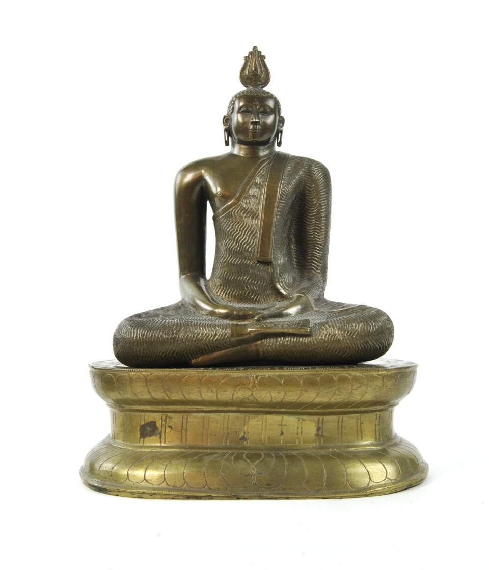 Statuette, zweiteilig,  Buddha Śâkyamuni