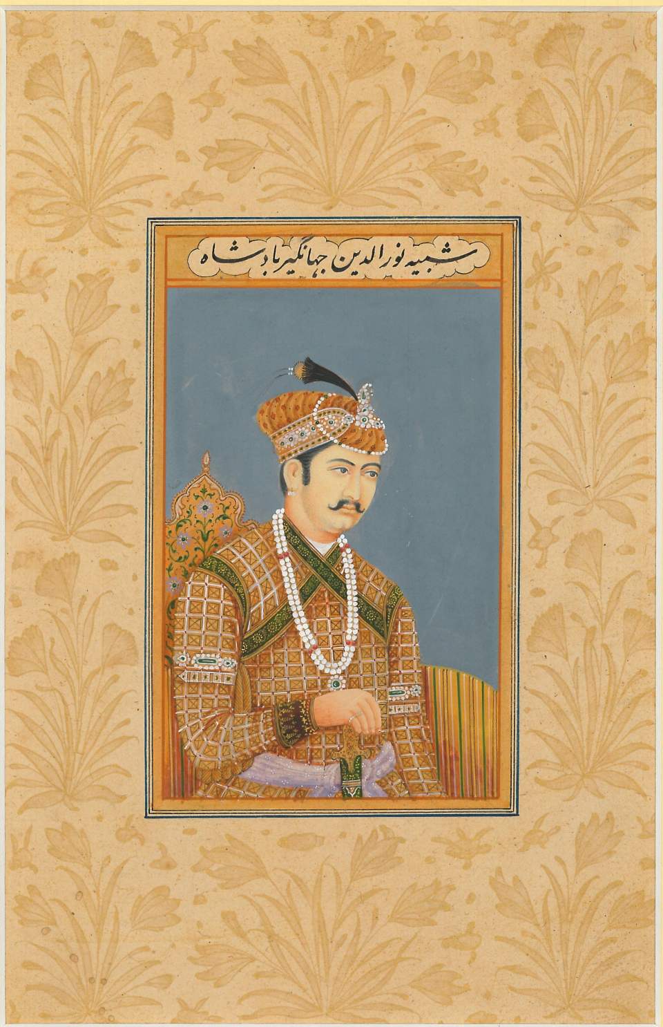 Miniaturmalerei , Jahaugir, Sohn von Akbar, Grossmogul von Indien