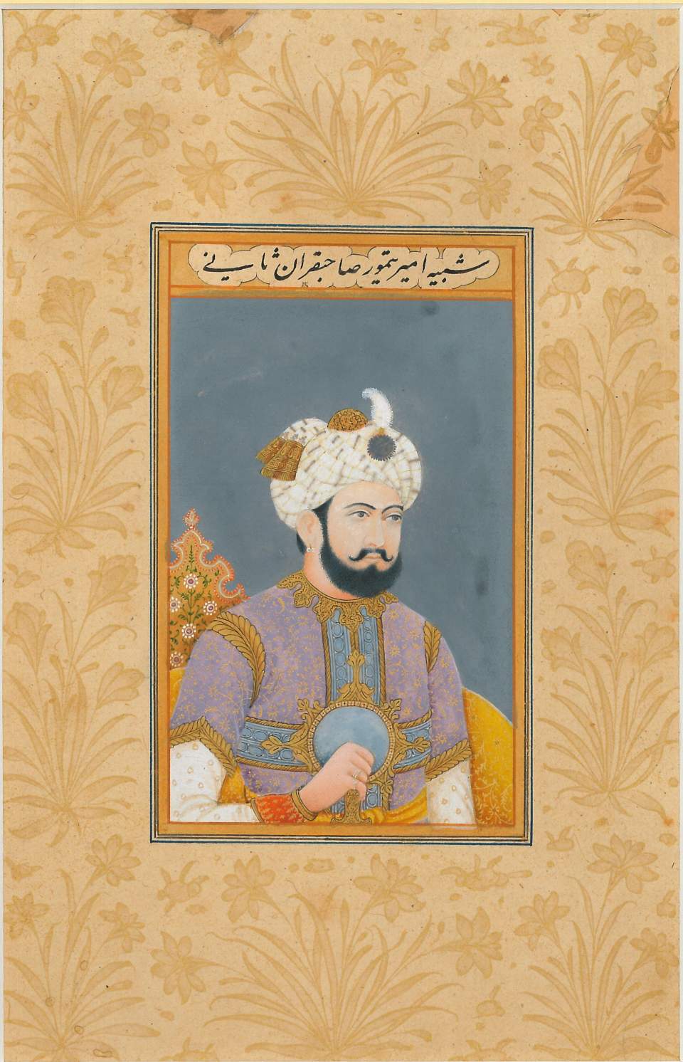 Miniaturmalerei , Amir Timur (Tamerlene) Grossmogul von Indien