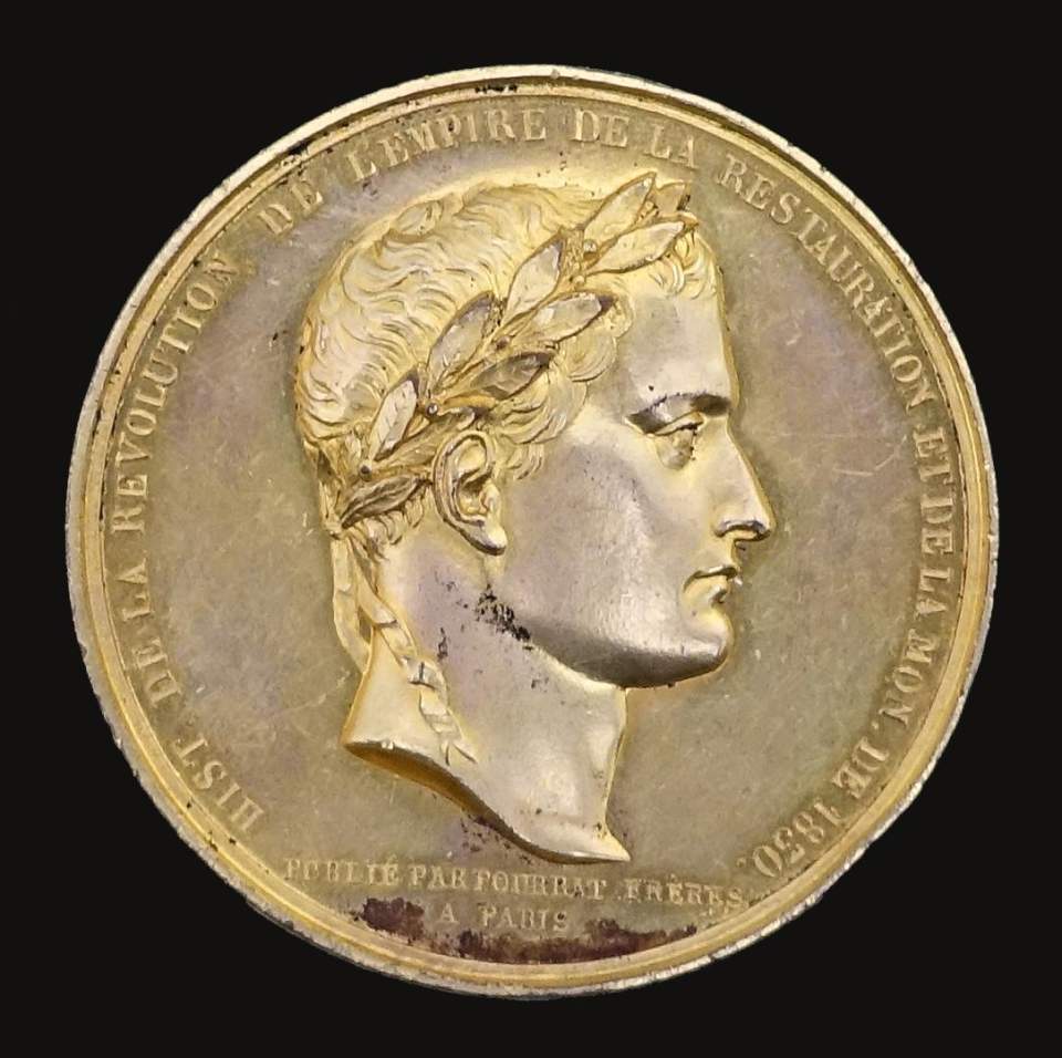 Medaille Beisetzung der Leiche Napoleons I. mit Invalidendom, Paris