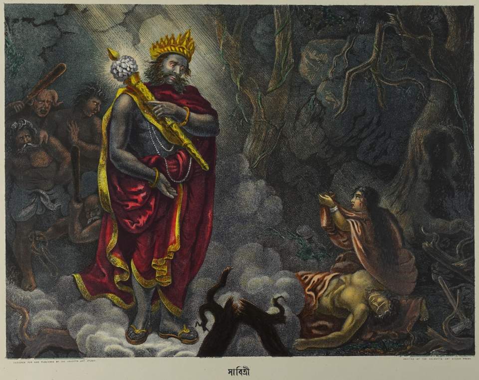 Grafik Ind. Gottheit aus Buch mit 15 ind. mytholog. Studien, No. 11