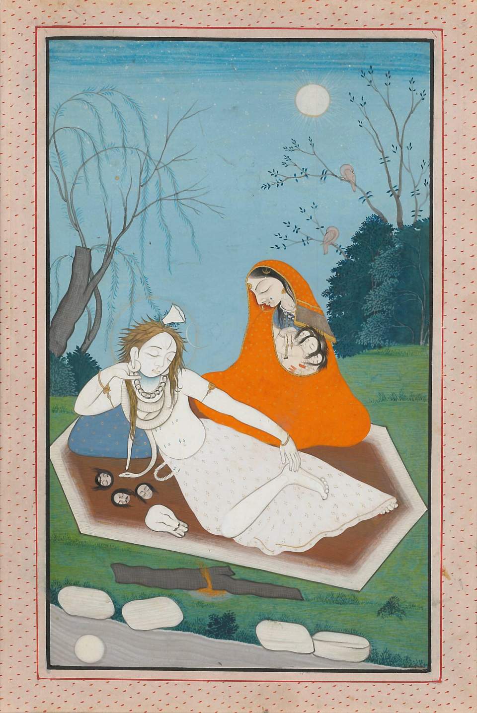 Miniaturmalerei, Shiva und Parvathi