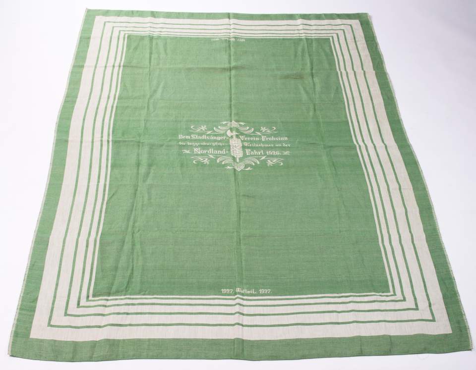 Tischtuch als Erinnerungsgeschenk an die Nordland-Fahrt, 1927