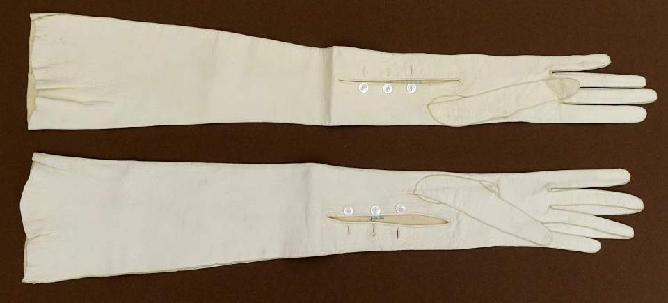 1 Paar Damenhandschuhe aus Stoff, Handschuhe