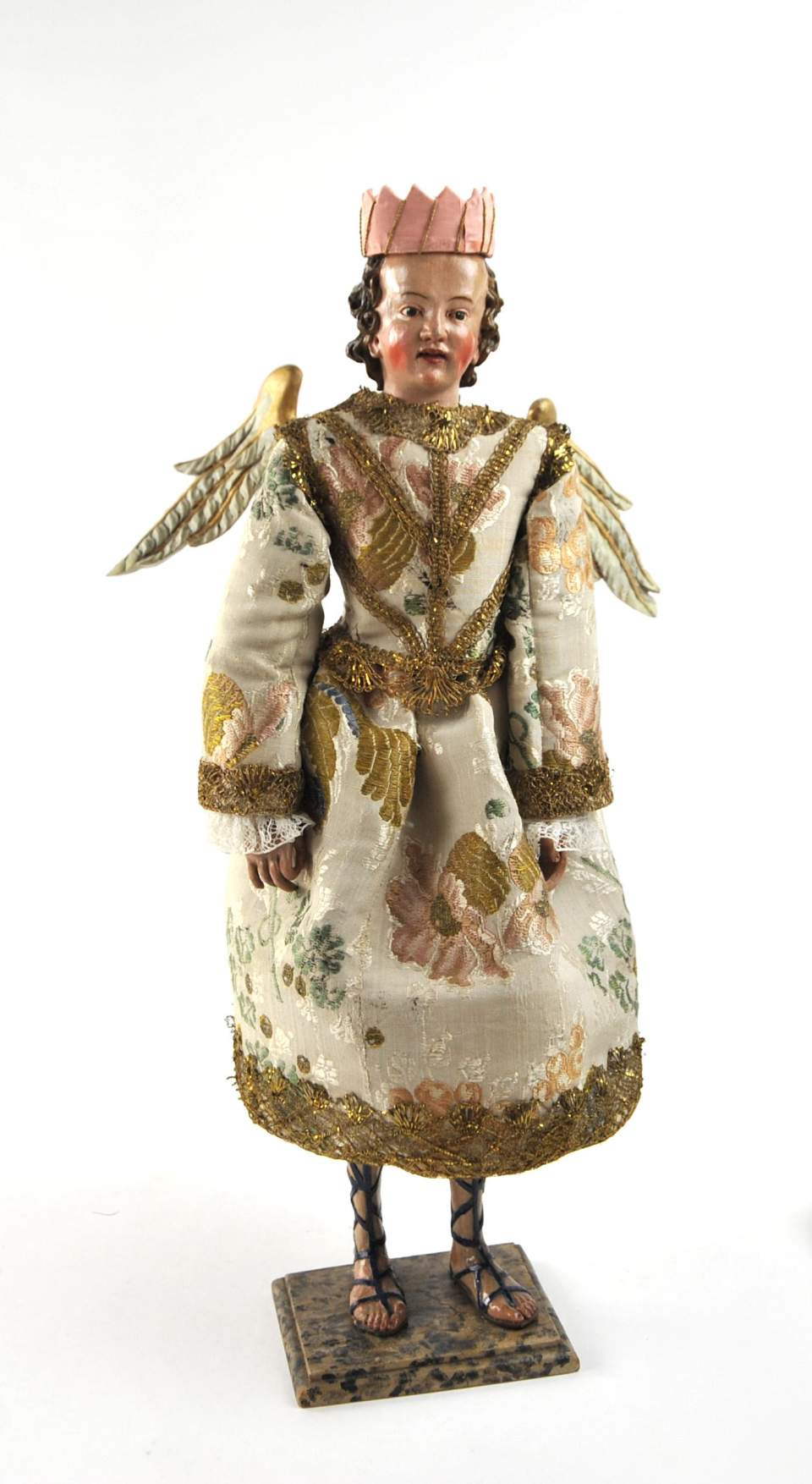 Barocke Weihnachtskrippe aus St. Gallenkappel, Krippenfigur kleiner Engel B
